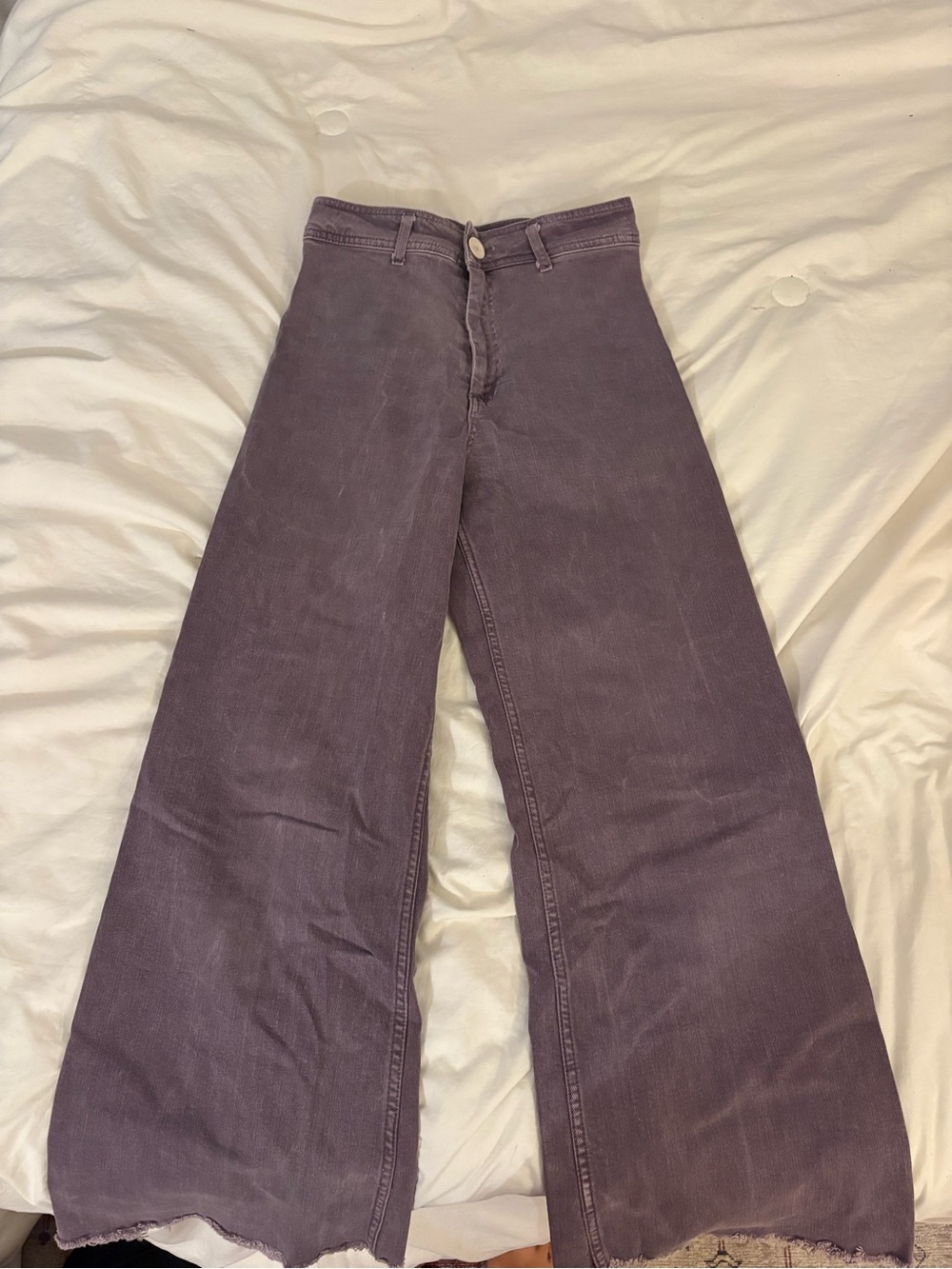Zara Wide-Leg Jeans in Mauve Purple